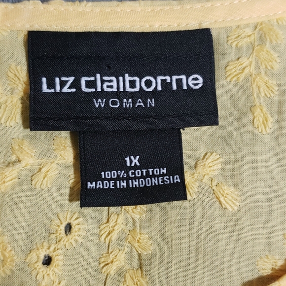 🆕️ Liz Claiborne Crochet Short Sleeve Top - Picture 5 of 6